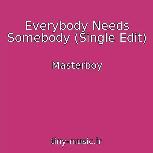 کاور آهنگ Everybody Needs Somebody (Single Edit) از Masterboy