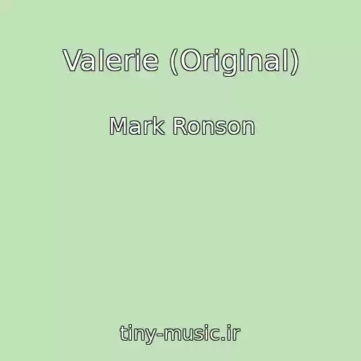 کاور آهنگ Valerie (Original) از Mark Ronson