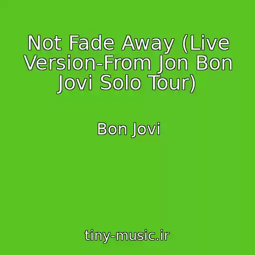 کاور آهنگ Not Fade Away (Live Version-From Jon Bon Jovi Solo Tour) از Bon Jovi