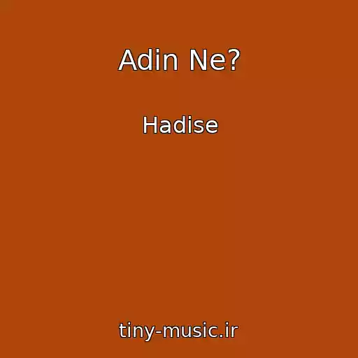 کاور آهنگ Adin Ne? از Hadise