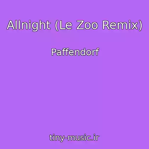 کاور آهنگ Allnight (Le Zoo Remix) از Paffendorf