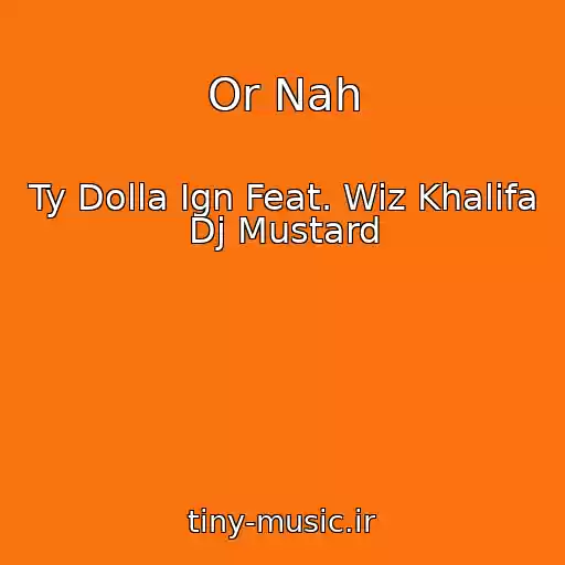 کاور آهنگ Or Nah از Ty Dolla Ign Feat. Wiz Khalifa Dj Mustard