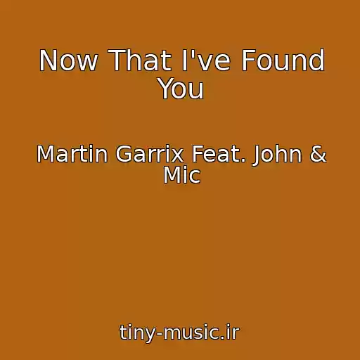 کاور آهنگ Now That I've Found You از Martin Garrix Feat. John & Mic