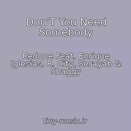 کاور آهنگ Don’T You Need Somebody از Redone Feat. Enrique Iglesias, R. City, Serayah & Shaggy