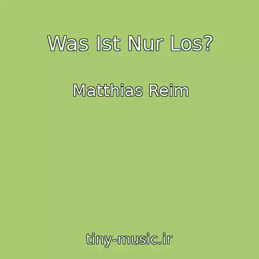 کاور آهنگ Was Ist Nur Los? از Matthias Reim