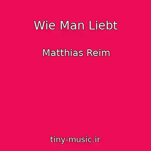 کاور آهنگ Wie Man Liebt از Matthias Reim