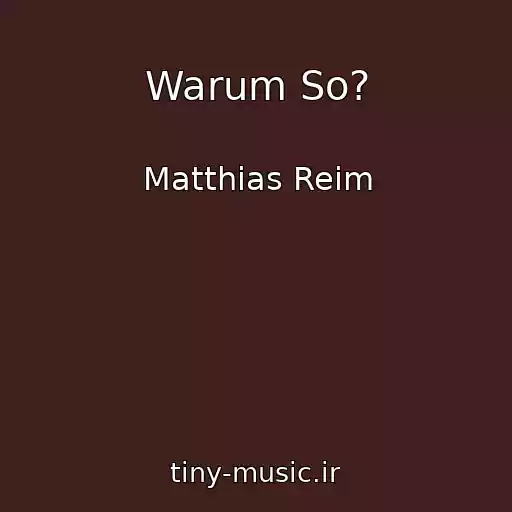 کاور آهنگ Warum So? از Matthias Reim