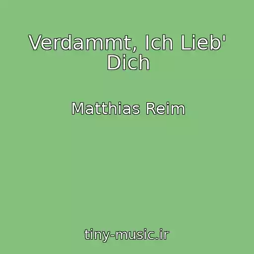 کاور آهنگ Verdammt, Ich Lieb' Dich از Matthias Reim