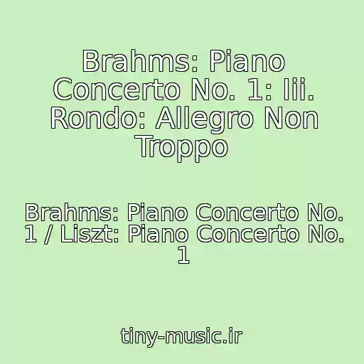 کاور آهنگ Brahms: Piano Concerto No. 1: Iii. Rondo: Allegro Non Troppo از Brahms: Piano Concerto No. 1 / Liszt: Piano Concerto No. 1