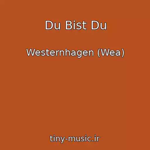 کاور آهنگ Du Bist Du از Westernhagen (Wea)