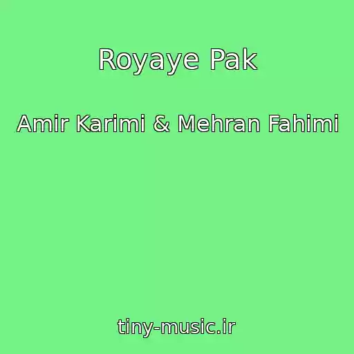 کاور آهنگ Royaye Pak از Amir Karimi & Mehran Fahimi