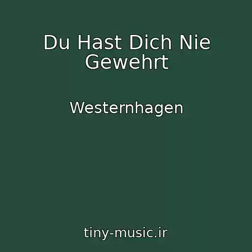 کاور آهنگ Du Hast Dich Nie Gewehrt از Westernhagen