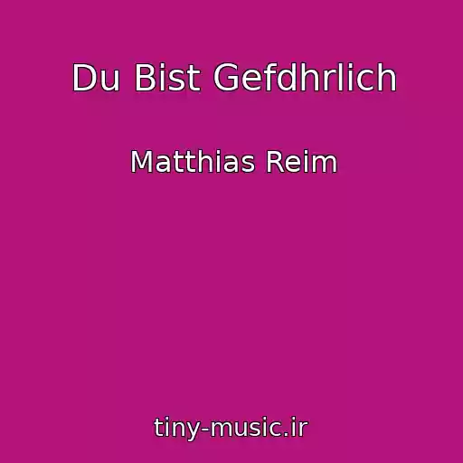 کاور آهنگ Du Bist Gefdhrlich از Matthias Reim