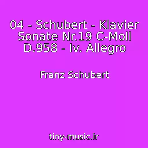 کاور آهنگ 04 - Schubert - Klavier Sonate Nr.19 C-Moll D.958 - Iv. Allegro از Franz Schubert