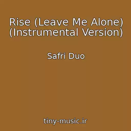 کاور آهنگ Rise (Leave Me Alone) (Instrumental Version) از Safri Duo