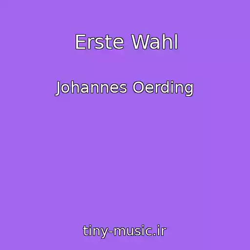 کاور آهنگ Erste Wahl از Johannes Oerding