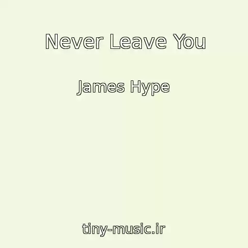 کاور آهنگ Never Leave You از James Hype