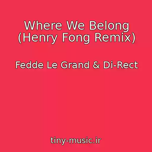 کاور آهنگ Where We Belong (Henry Fong Remix) از Fedde Le Grand & Di-Rect