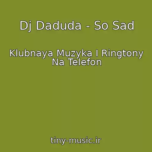 کاور آهنگ Dj Daduda - So Sad از Klubnaya Muzyka I Ringtony Na Telefon