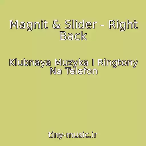 کاور آهنگ Magnit & Slider - Right Back از Klubnaya Muzyka I Ringtony Na Telefon