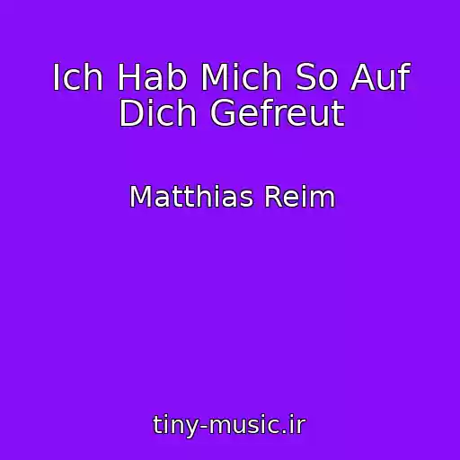 کاور آهنگ Ich Hab Mich So Auf Dich Gefreut از Matthias Reim