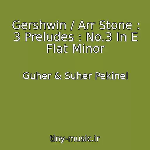 کاور آهنگ Gershwin / Arr Stone : 3 Preludes : No.3 In E Flat Minor از Guher & Suher Pekinel