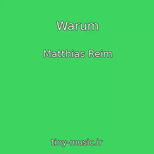 کاور آهنگ Warum از Matthias Reim