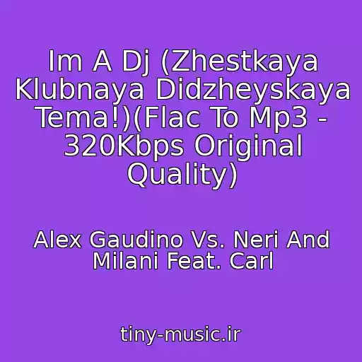 کاور آهنگ Im A Dj (Zhestkaya Klubnaya Didzheyskaya Tema!)(Flac To Mp3 - 320Kbps Original Quality) از Alex Gaudino Vs. Neri And Milani Feat. Carl