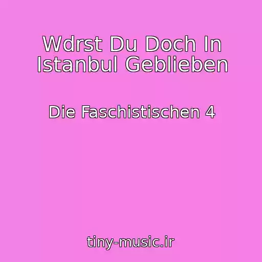 کاور آهنگ Wdrst Du Doch In Istanbul Geblieben از Die Faschistischen 4