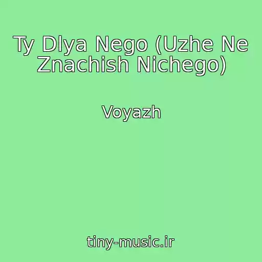 کاور آهنگ Ty Dlya Nego (Uzhe Ne Znachish Nichego) از Voyazh