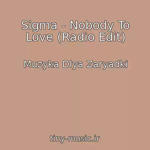 کاور آهنگ Sigma - Nobody To Love (Radio Edit) از Muzyka Dlya Zaryadki
