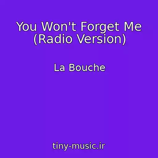 کاور آهنگ You Won't Forget Me (Radio Version) از La Bouche