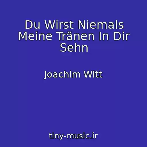 کاور آهنگ Du Wirst Niemals Meine Tränen In Dir Sehn از Joachim Witt