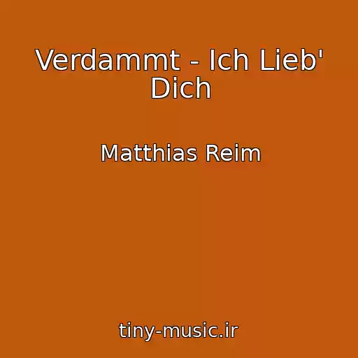 کاور آهنگ Verdammt - Ich Lieb' Dich از Matthias Reim