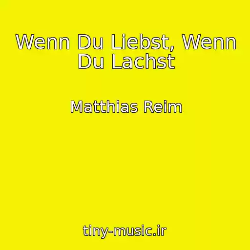 کاور آهنگ Wenn Du Liebst, Wenn Du Lachst از Matthias Reim