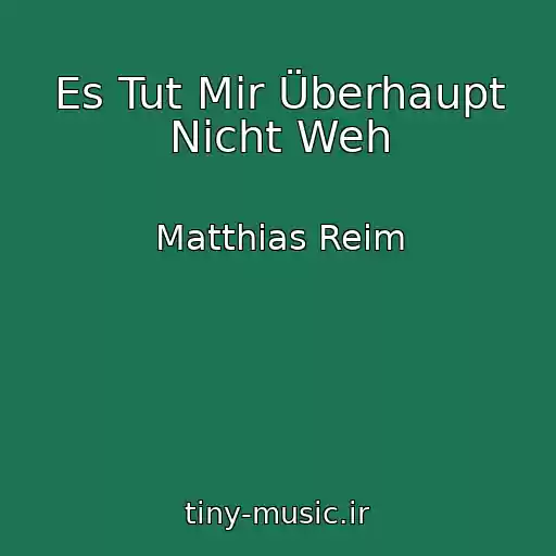 کاور آهنگ Es Tut Mir Überhaupt Nicht Weh از Matthias Reim
