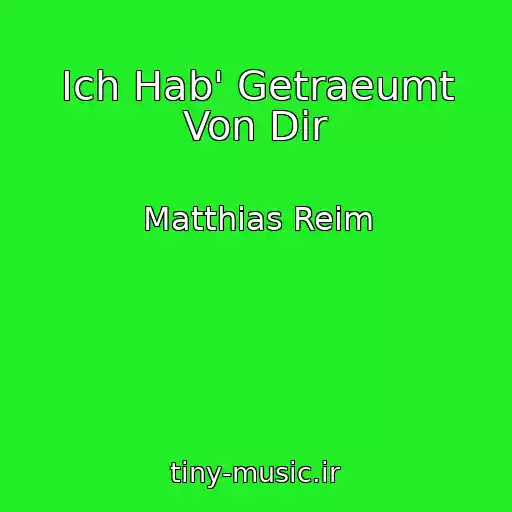 کاور آهنگ Ich Hab' Getraeumt Von Dir از Matthias Reim