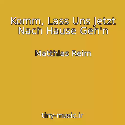 کاور آهنگ Komm, Lass Uns Jetzt Nach Hause Geh'n از Matthias Reim