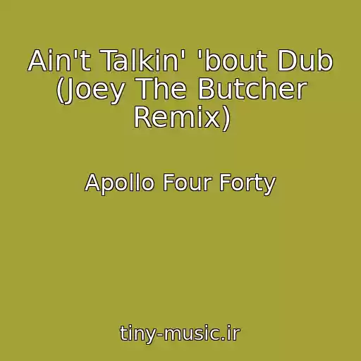 کاور آهنگ Ain't Talkin' 'bout Dub (Joey The Butcher Remix) از Apollo Four Forty