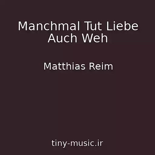 کاور آهنگ Manchmal Tut Liebe Auch Weh از Matthias Reim