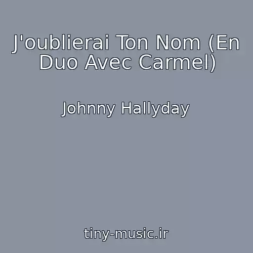 کاور آهنگ J'oublierai Ton Nom (En Duo Avec Carmel) از Johnny Hallyday