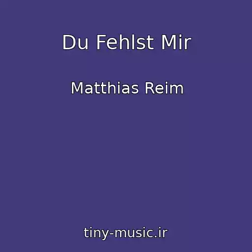 کاور آهنگ Du Fehlst Mir از Matthias Reim