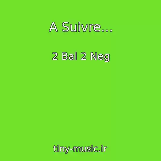 کاور آهنگ A Suivre... از 2 Bal 2 Neg
