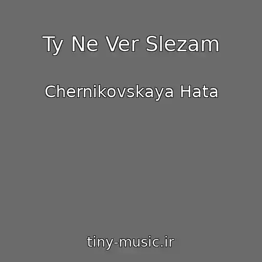 کاور آهنگ Ty Ne Ver Slezam از Chernikovskaya Hata