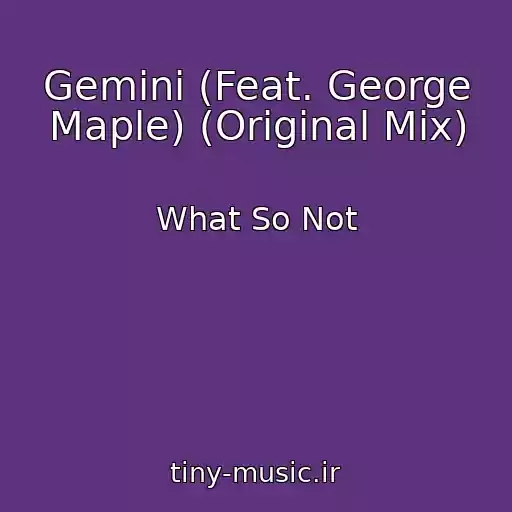 کاور آهنگ Gemini (Feat. George Maple) (Original Mix) از What So Not