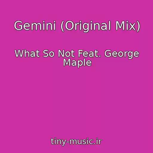 کاور آهنگ Gemini (Original Mix) از What So Not Feat. George Maple