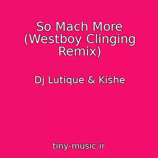 کاور آهنگ So Mach More (Westboy Clinging Remix) از Dj Lutique & Kishe