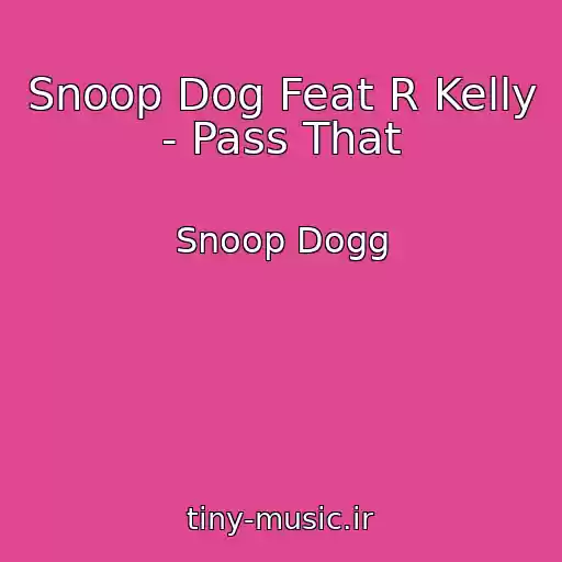 کاور آهنگ Snoop Dog Feat R Kelly - Pass That از Snoop Dogg