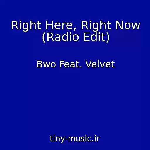 کاور آهنگ Right Here, Right Now (Radio Edit) از Bwo Feat. Velvet