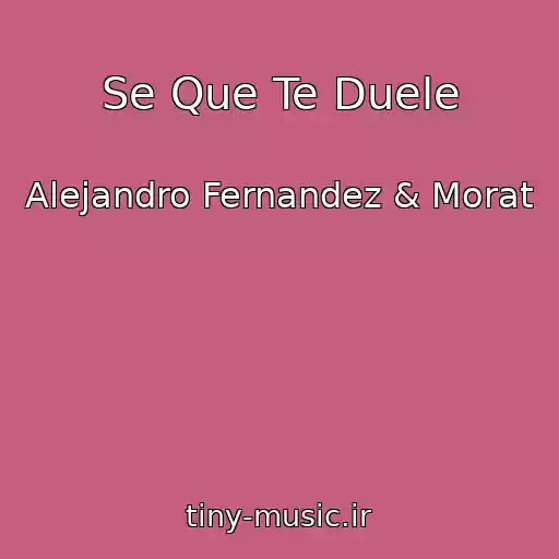 کاور آهنگ Se Que Te Duele از Alejandro Fernandez & Morat